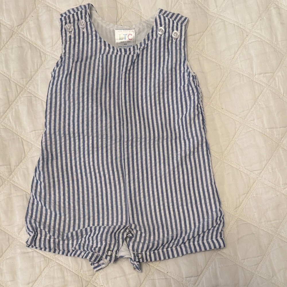 TLC Blue and White Striped Kids Bodysuit